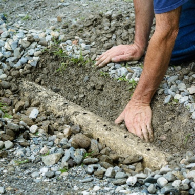 french drain installation